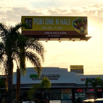 Poki One N Half - Big Poki One N Half billboard on the Balboa and Convoy interaction! - Poke Near Me - San Diego, California Poki One N Half - Big Poki One N Half billboard on the Balboa and Convoy interaction! - Poke Near Me - San Diego, California