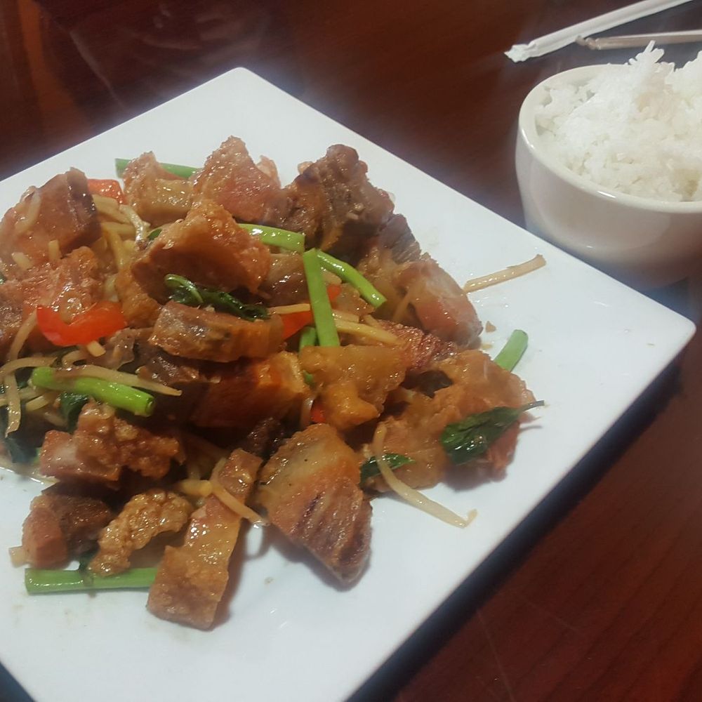 Royal Thai - Basil crispy pork - Thai Near Me - Anchorage, Alaska Royal Thai - Basil crispy pork - Thai Near Me - Anchorage, Alaska