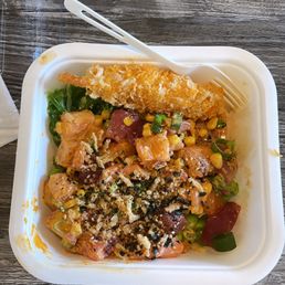 Regular Customizable Poke Bowl with Tempura Regular Customizable Poke Bowl with Tempura