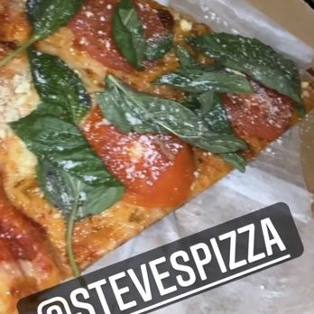 Steve's Pizza - Basil, tomatoes, garlic pizza! - Pizza Near Me - Miami, Florida