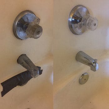 Revival Plumbing - Before and after of a shower valve and overflow rebuild - Plumbing Near Me - Santa Ana, California Revival Plumbing - Before and after of a shower valve and overflow rebuild - Plumbing Near Me - Santa Ana, California