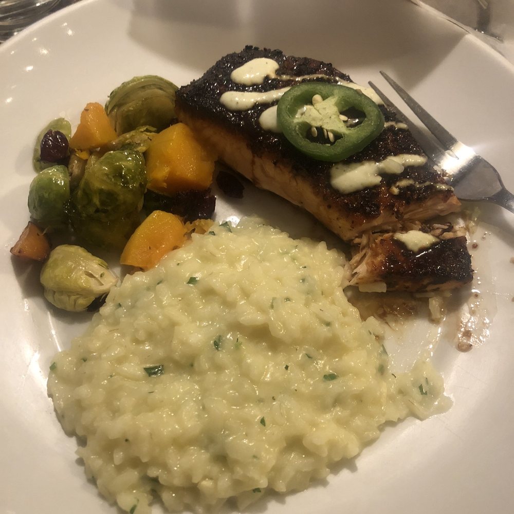 Sunset Cafe - Brown Sugar Crusted Salmon! Delicious!! - Italian Near Me - Greensburg, Pennsylvania Sunset Cafe - Brown Sugar Crusted Salmon! Delicious!! - Italian Near Me - Greensburg, Pennsylvania
