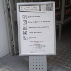 Sartipi Düsseldorfer Uhrenservice - Angebotener Service. Their offered services.