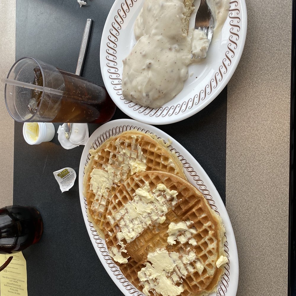 Waffle and biscuits and gravy Waffle and biscuits and gravy