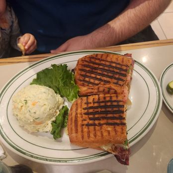 Great Neck Diner - The Pastrami Panini with Potato salad - Diners Near Me - Great Neck, New York Great Neck Diner - The Pastrami Panini with Potato salad - Diners Near Me - Great Neck, New York