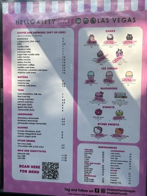 Menu photo 2 Hello Kitty Cafe Las Vegas, NV