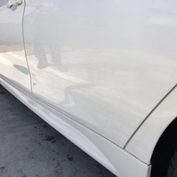 76 Gas Station - Oil or grease smeared across left side of my car after the car wash.