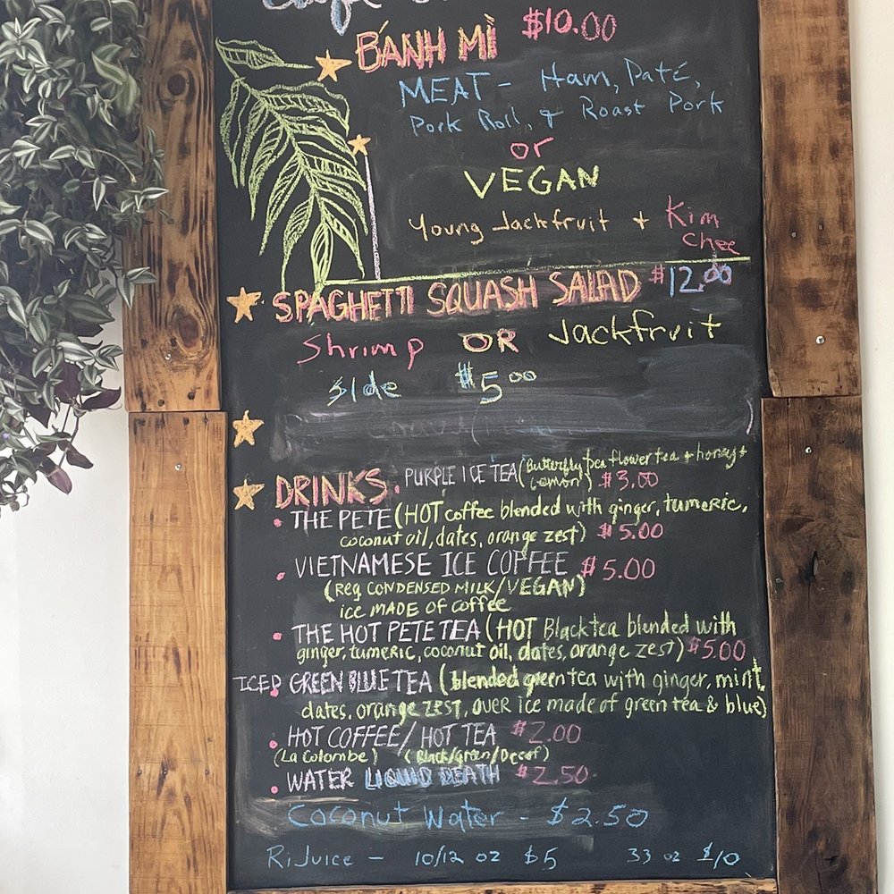 The menu The menu