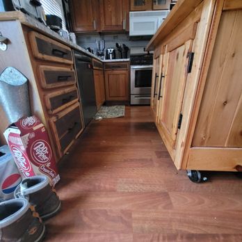 Frye Custom Works - a kitchen with wood floors - Carpenters Near Me - Kaleva, Michigan Frye Custom Works - a kitchen with wood floors - Carpenters Near Me - Kaleva, Michigan
