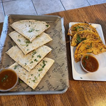 Taco Rico - Birria quesadilla (left), Birria Tacos (right) - Tex-Mex Near Me - Cutler Bay, Florida Taco Rico - Birria quesadilla (left), Birria Tacos (right) - Tex-Mex Near Me - Cutler Bay, Florida