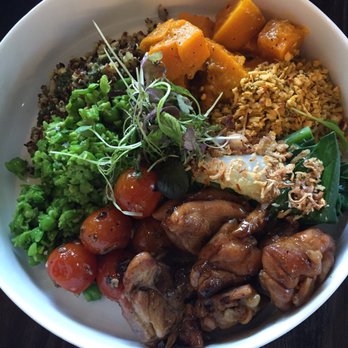 Club Social Prahran - Nourish bowl with sticky chicken - Coffee & Tea Near Me - Prahran, VIC