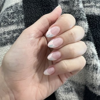 US Nails - Dip powder manicure with pearlescent French tips. - Nail Salons Near Me - Tacoma, Washington US Nails - Dip powder manicure with pearlescent French tips. - Nail Salons Near Me - Tacoma, Washington