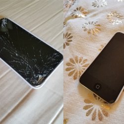Anaheim Cell Phone Repair by RoboMobile - The sad before and the beautiful after!