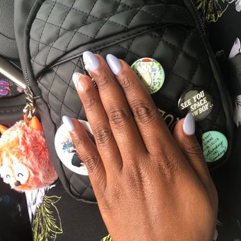 Sophia Nails & Spa - Left hand fill in acrylic set, reshape from coffin to oval, gel polish with design (50$) - Nail Salons Near Me - Parkville, Maryland Sophia Nails & Spa - Left hand fill in acrylic set, reshape from coffin to oval, gel polish with design (50$) - Nail Salons Near Me - Parkville, Maryland