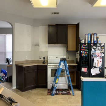 Linda Cabinets & Granite - Removing the old cabinets and countertops - Cabinetry Near Me - Austin, Texas