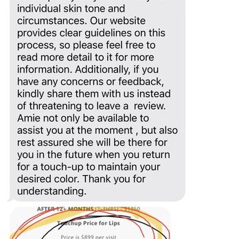 Aesthetics Health - Their pricing says you MAY need two visits to achieve the color you want.  Not that you need two visits to fill in your entire lip. - Permanent Makeup Near Me - McLean, Virginia