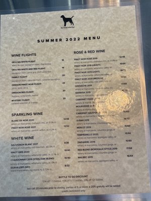 Menu photo 2 The Winery at Manzanita Bend, OR Menu photo 2 The Winery at Manzanita Bend, OR
