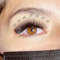 The Beauty Palace - Volume lash extensions with length placement.