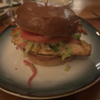 NAPA Kitchen + Bar Dublin - Blackened Salmon PLT Sandwich - New American Near Me - Dublin, Ohio