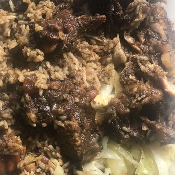Jam Doung Style - Jamaican Jerk Chicken and Stewed Oxtails with cabbage, and Rice and Peas. - Caribbean Near Me - Washington, DC, District of Columbia