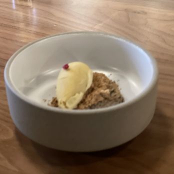 Archipelago - Hazelnut crumble with golden milk leche flan - Filipino Near Me - Seattle, Washington Archipelago - Hazelnut crumble with golden milk leche flan - Filipino Near Me - Seattle, Washington