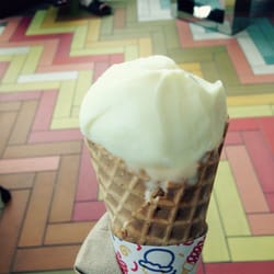 Sweet Stop - Piña Colada & Peach Mango Gelato in a cone