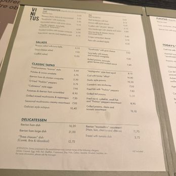 Vinitus - Menu - Tapas Bars Near Me - Barcelona, B Vinitus - Menu - Tapas Bars Near Me - Barcelona, B