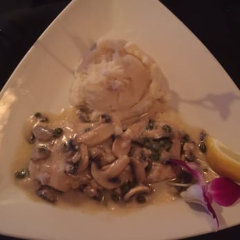 Steve's Steakhouse - Sea Bass Piccata with Garlic Mashed Potatoes...fantastic!! - Steakhouses Near Me - Avalon, California