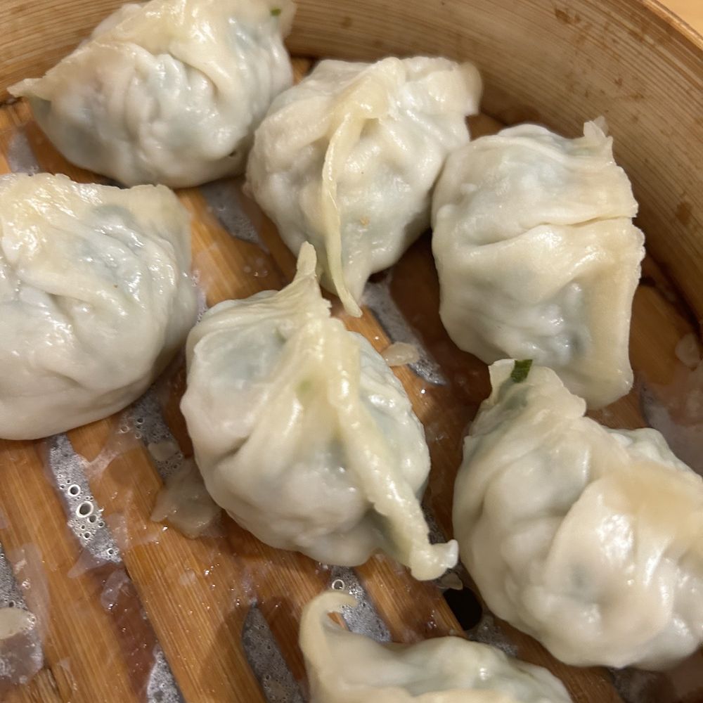 Steam Cafe - S1. Pork Chives steamed dumpling ($10.99) - Chinese Near Me - Carrollton, Texas Steam Cafe - S1. Pork Chives steamed dumpling ($10.99) - Chinese Near Me - Carrollton, Texas