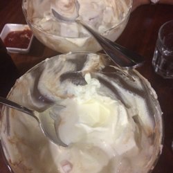 Harrington's Bar + Grill - The Eton Mess is supposed to come with meringue - don't know where the meringue was, but it was all cream and not much else...