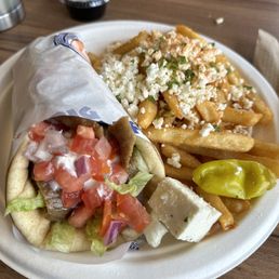 Gyro and Greek fries! Gyro and Greek fries!
