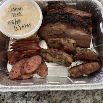Hurtado Barbecue - Brisket, smoked sausage, Texas twinkies and large Mac and cheese. - Barbeque Near Me - Arlington, Texas Hurtado Barbecue - Brisket, smoked sausage, Texas twinkies and large Mac and cheese. - Barbeque Near Me - Arlington, Texas