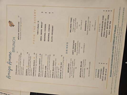 Menu photo 1 Amiga Amore Los Angeles, CA