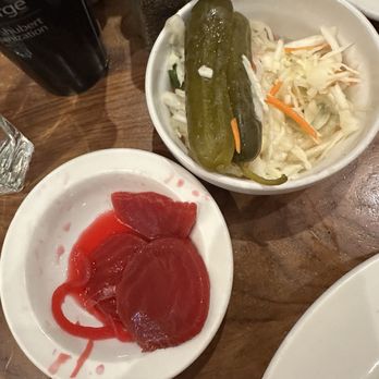 Junior's Restaurant - Pickles, slaw and beets - complimentary. - Bakeries Near Me - New York, New York Junior's Restaurant - Pickles, slaw and beets - complimentary. - Bakeries Near Me - New York, New York