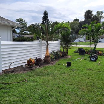 Nellys Landscape Services - a yard with a lawn mower and palm trees - Lawn Services Near Me Nellys Landscape Services - a yard with a lawn mower and palm trees - Lawn Services Near Me