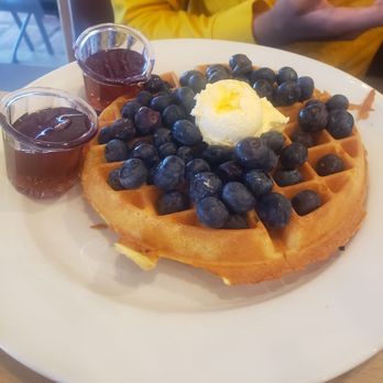 Wildberries - Belgium waffle with blueberries - Breakfast & Brunch Near Me - Mesa, Arizona Wildberries - Belgium waffle with blueberries - Breakfast & Brunch Near Me - Mesa, Arizona