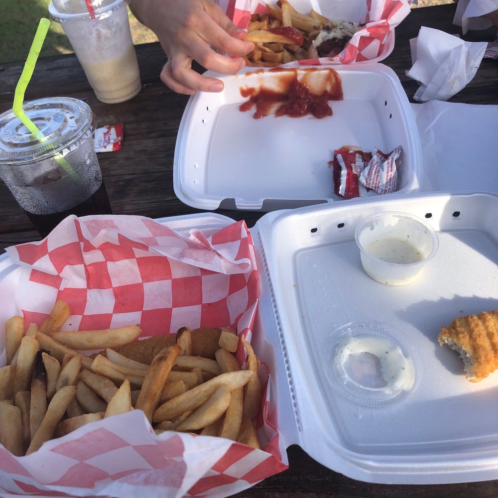 Chicken tenders and hot dog