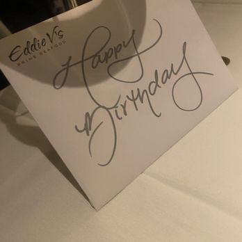 Eddie V's Prime Seafood - Birthday card from Eddie V's! - Seafood Near Me - Orlando, Florida Eddie V's Prime Seafood - Birthday card from Eddie V's! - Seafood Near Me - Orlando, Florida