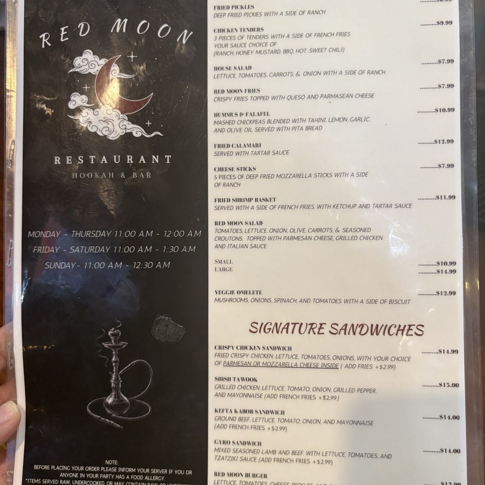 Red Moon - Menu - Mediterranean Near Me - Mobile, Alabama Red Moon - Menu - Mediterranean Near Me - Mobile, Alabama