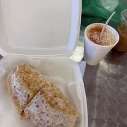 Pepe's Mexican Flavors - Vegetarian burrito and elote cup