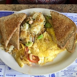 Veggie omelette. Huge & very tasty