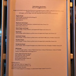 Triple B Boise's Best Burgers - Current menu