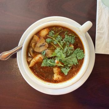 Thai Cottage Woodlands - TOM YUM SOUP - with chicken - Thai Near Me - Conroe, Texas Thai Cottage Woodlands - TOM YUM SOUP - with chicken - Thai Near Me - Conroe, Texas