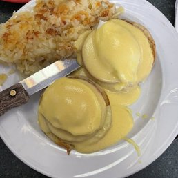Eggs Benedict with house made hash-browns  that were delicious!