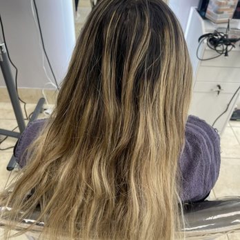 Angela's Hair Studio Spa - The "balayage" she did - Hair Extensions Near Me - Woodside, New York Angela's Hair Studio Spa - The "balayage" she did - Hair Extensions Near Me - Woodside, New York