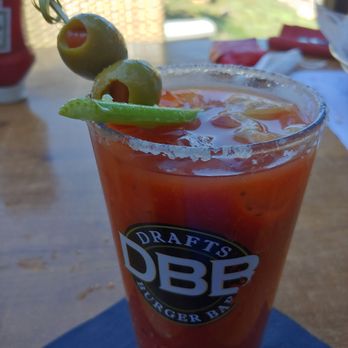 Drafts Burger Bar - "DBB Bloody"  Not on menu, this is a "Secret Menu item" - American Near Me - Park City, Utah