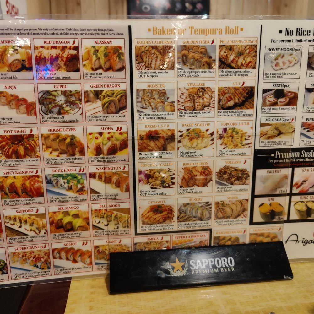 Arigatto Sushi - Menu - Sushi Bars Near Me - La Habra, California Arigatto Sushi - Menu - Sushi Bars Near Me - La Habra, California