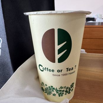 Coffee or Tea? - Drinks are in paper cups - Bubble Tea Near Me - Waipahu, Hawaii