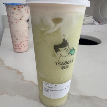 Tsaocaa - Melon Green Tea Slush W. Milk Foam - Bubble Tea Near Me - Jacksonville, Florida