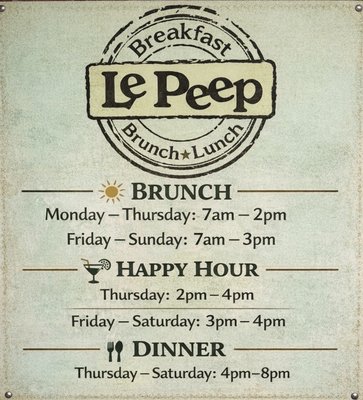 Menu photo 1 Le Peep Loveland, OH Menu photo 1 Le Peep Loveland, OH